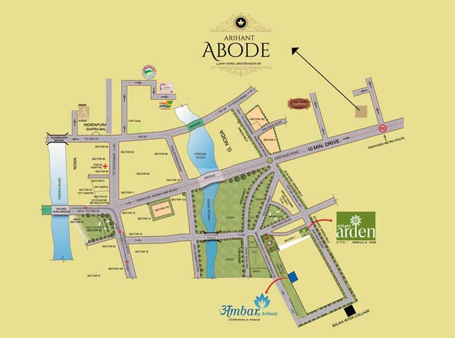 Arihant abode location map